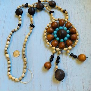 Boho Acorn Seed Long Necklace‎
